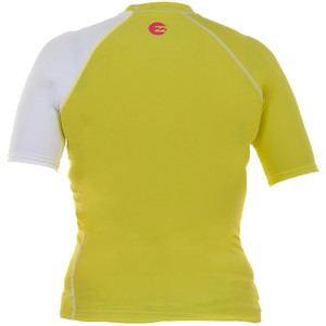 2014 Billabong Ladies One Day Short Sleeved Rash Vest in LIMEADE P4GY03